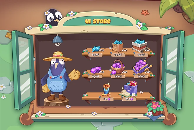 cartoon design UI/UX ui design concept art game ui user interface ...