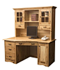 Amish Mission Wedge Desk with Optional Hutch