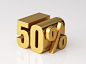 gold-colored-fifty-percent-off-discount-symbol-white-background-3d-illustration