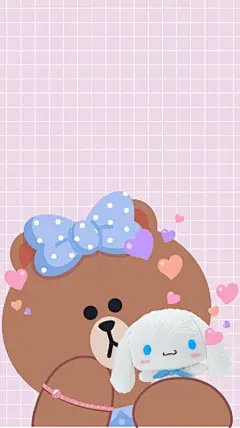 Line friends 布朗熊妹妹Choco丘可
更多壁纸关注微博：童话壁纸王国