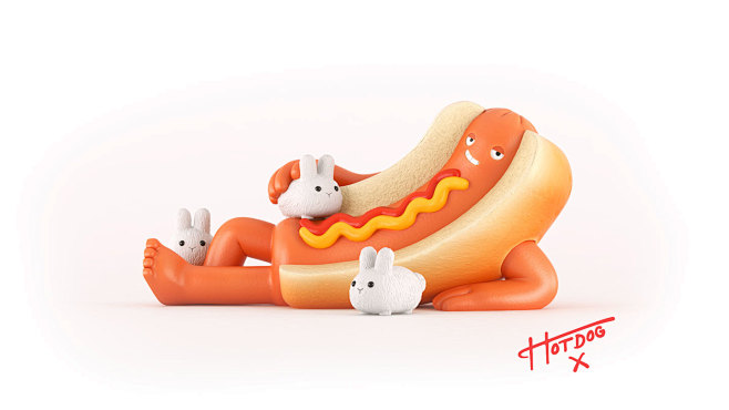 Hotdog Rabbits illus...
