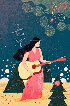 人生又有多少场华丽在等着，不多的，即使旅行，也大半平凡岁月罢了。（via @苏寒插画 ） ​​​​