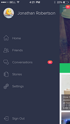Six_Designers采集到APP_侧滑