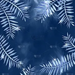 美丽的蓝色冬日背景