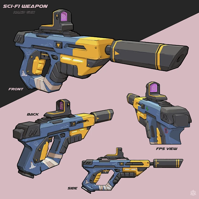 Final Handgun Design-花瓣网