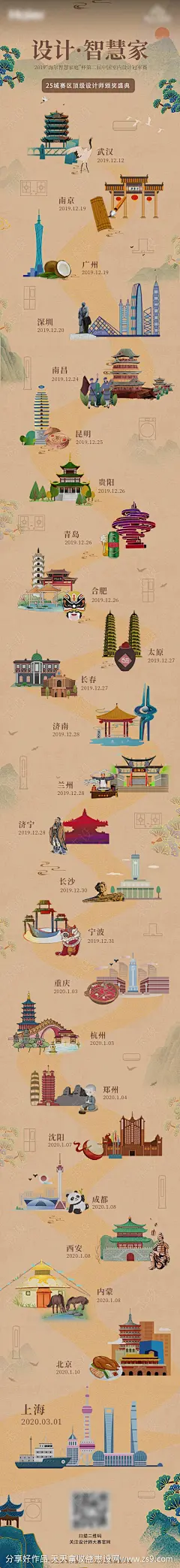 25城赛区顶级设计师颁奖盛典海报长图-源文件-志设网-zs9.com