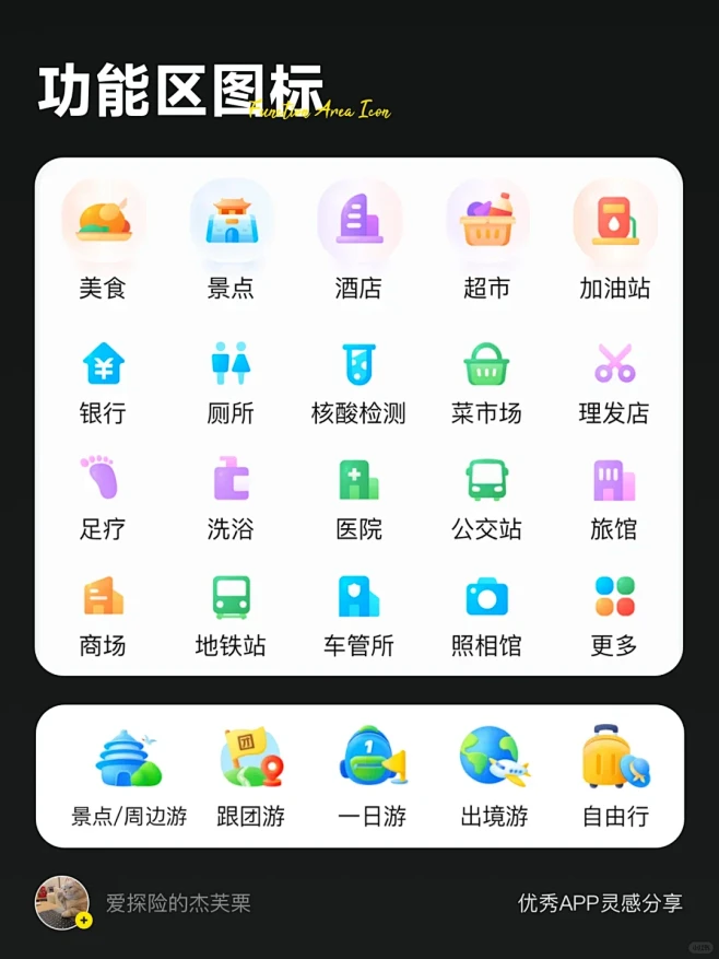 UI灵感分享｜功能区图标 - 小红书图片_icon 图片素材-花瓣网