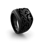 Cast Black Titanium Signet Ring. From Edward Mirell's Pallas Collection