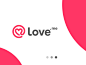 Love me logos logo design logotype mark brand identity branding shape heart love email letter @