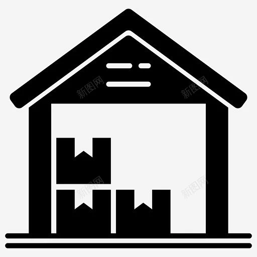 仓库建筑储藏室 标识 标志 UI图标 设计图片 免费下载 页面网页 平面电商 创意素材-花瓣网