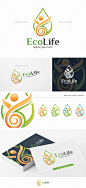 生态生活/人——标志模板——人类标志模板Eco Life / People - Logo Template - Humans Logo Templates美容、护理、清洁、滴、能源、环境、健康、绿色、健身房、卫生、医疗、人类、生活、医疗、冥想,自然,自然,人,纯净,放松,温泉,水,水滴,健康,瑜伽 beauty, care, clean, droplet, energy, environment, fitness, green, gym, health, healthcare, human, life, 