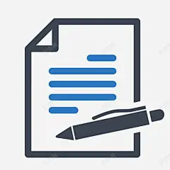 扁平化写信图标 页面网页 平面电商 创意素材
