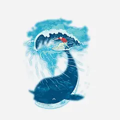 蓝色鲸鱼高清素材 下雨 海洋 蓝色 鲸鱼 免抠png 设计图片 免费下载