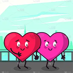 性格,双亲家庭,伦敦城,动物心脏,贺卡,二月,欢乐,绘画插图,城市,都市风景