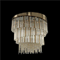  Asymmetrical Crystal Cascade Chandelier- Medium