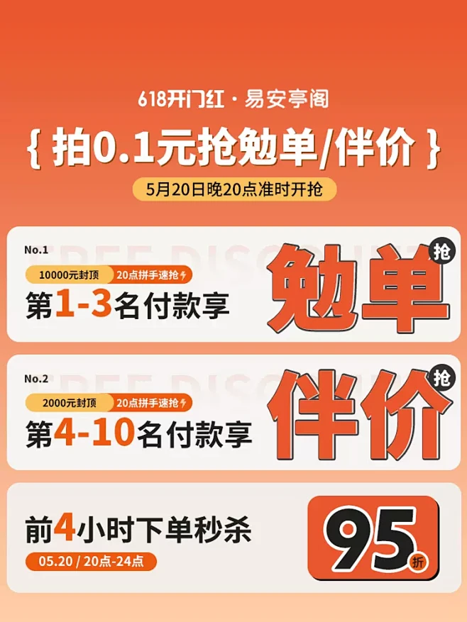 0.1元锁定8大特权 20号晚20点抢勉...