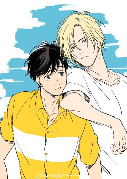 ash and eiji fanart ...