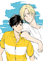 ash and eiji fanart | banana fish