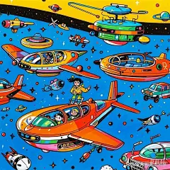 38张科幻绘画素材~科技 智能 农业 太空 等四大主题绘画作品