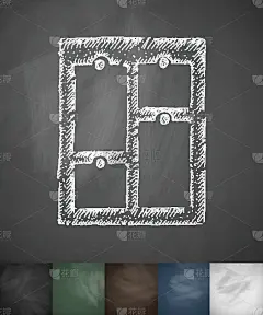 信用卡图标。手绘矢量图