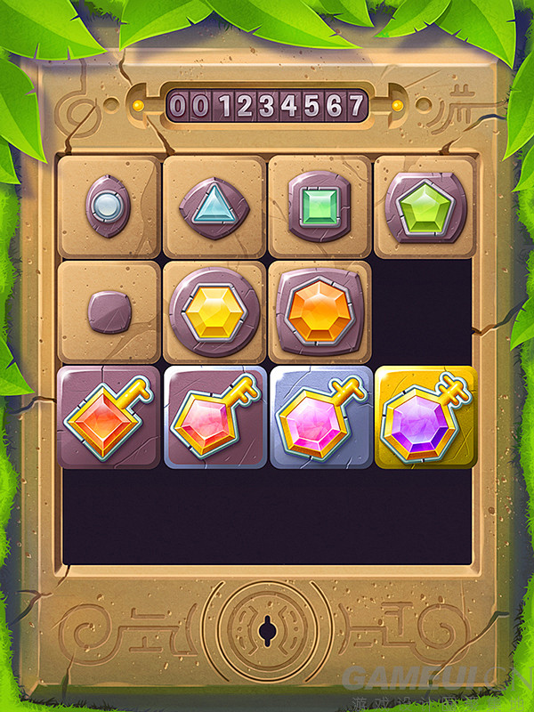 宝石2048游戏概念设计稿 |GAMEU...