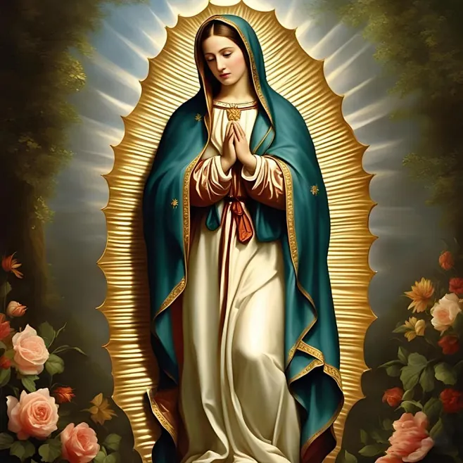 Our Lady of Guadalupe canvas wall art Virgin Mary of Guadalupe print ...