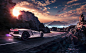 General 2048x1264 car artwork Lamborghini vehicle road motion blur