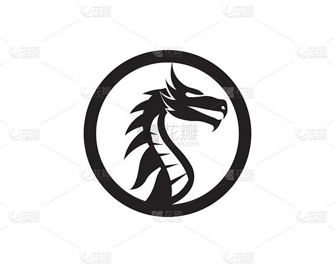 龙矢量图标插图
