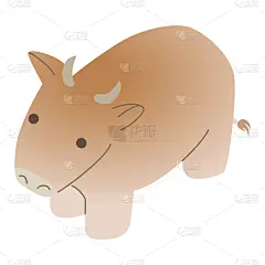 绘画插图,新年前夕,小雕像,母牛,贺卡,山,圣伯纳犬,卡通,褐色