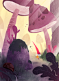 Into the Forest : An elf jumping on the mushrooms