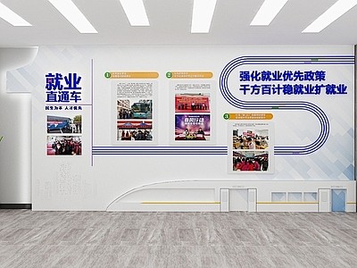 现代就业创业文化墙 高铁动车剪影【ID:1144807834】