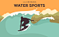 Flat water sports poster creator