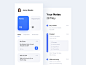 Notes App notes mobile minimal app liquid ux flat ui logo design