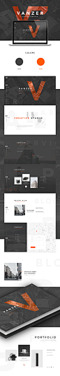 Vanzer - FREE PSD Portfolio Website : Vanzer is a FREE PSD template for portfolio website. It's fully layered and editable. All of layers are named and organized to be easy to use. It is based on 1170px Bootstrap grid.