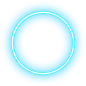 Neon circle ring glowing in blue light