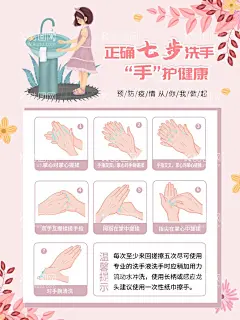 七步洗手法  - 源文件下载【酷图网】七步洗手法,洗手法海报,洗手法展板,卡通洗手法,洗手法,洗手步骤图,洗手法示意图
