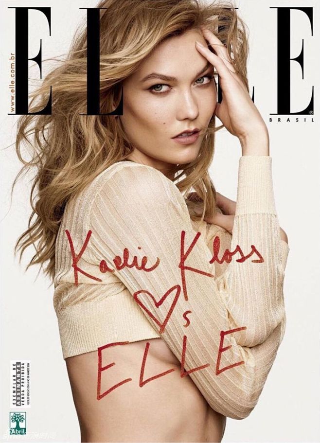 超模KK出镜巴西版《Elle》3月封面大...