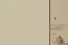 工笔画展板背景设计素材海报