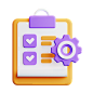 Project Task Management 3D Illustration