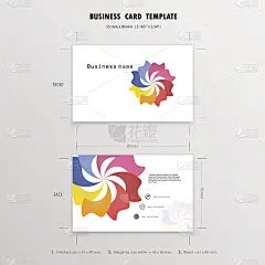 摘要创意名片设计模板。