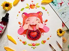 手帐素材｜一组可爱的水彩插画，瞬间治愈你生活中的小烦恼