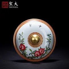 圣大陶瓷茶叶罐手绘矾红描金粉彩花鸟储存罐存茶罐手工景德镇茶具-tmall.com锟斤拷猫