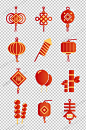 爆竹红包灯笼爆竹免扣PNG