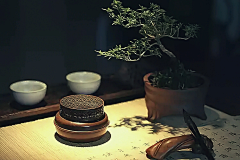 水面上的石头采集到茶