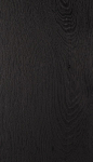 Pre-finished by hand with our "Megève-effect", the timber surface becomes denser and harder revealing a sturdy deeply textured grain. The intense black tone reveals the Oak grain subtle yet distinguished. This finish works best on wide planks or