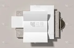 企业身份文具模拟孤立在现代风格的背景。模拟品牌身份。三维演示