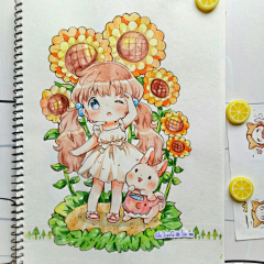 执风挽月采集到插画图集