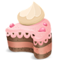 粉红蛋糕PNG网页图标透明素材 - PNG透明图标 #采集大赛#