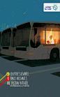 上杉忠弘为法国巴黎RATP公交公司做的一系列广告海报 ​​​​