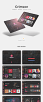 UI Kits : Crimson is the result of our complete reimagination for how music should be kept all together. It provides an immersive experience while at the same time remains highly familiar.
Crimson comes with a carefully polished set of 13 screens, dark an
